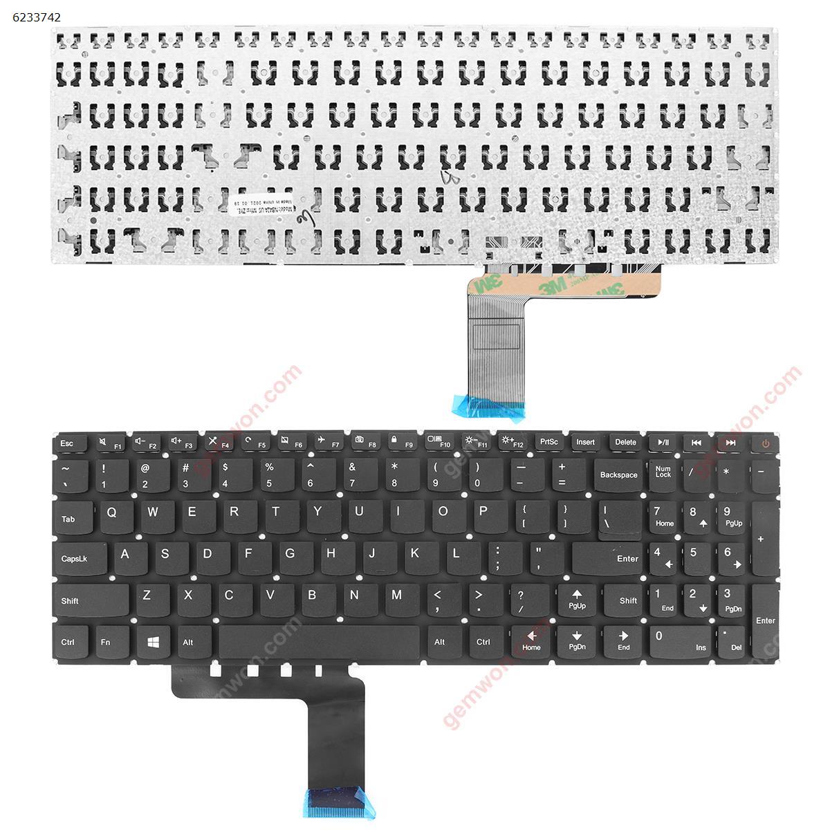 Picture of New Replacement Laptop Keyboard For LENOVO Ideapad  110-15IBR 110-15   BLACK win8(Without FRAME， OEM Without Foil ) US Layout
