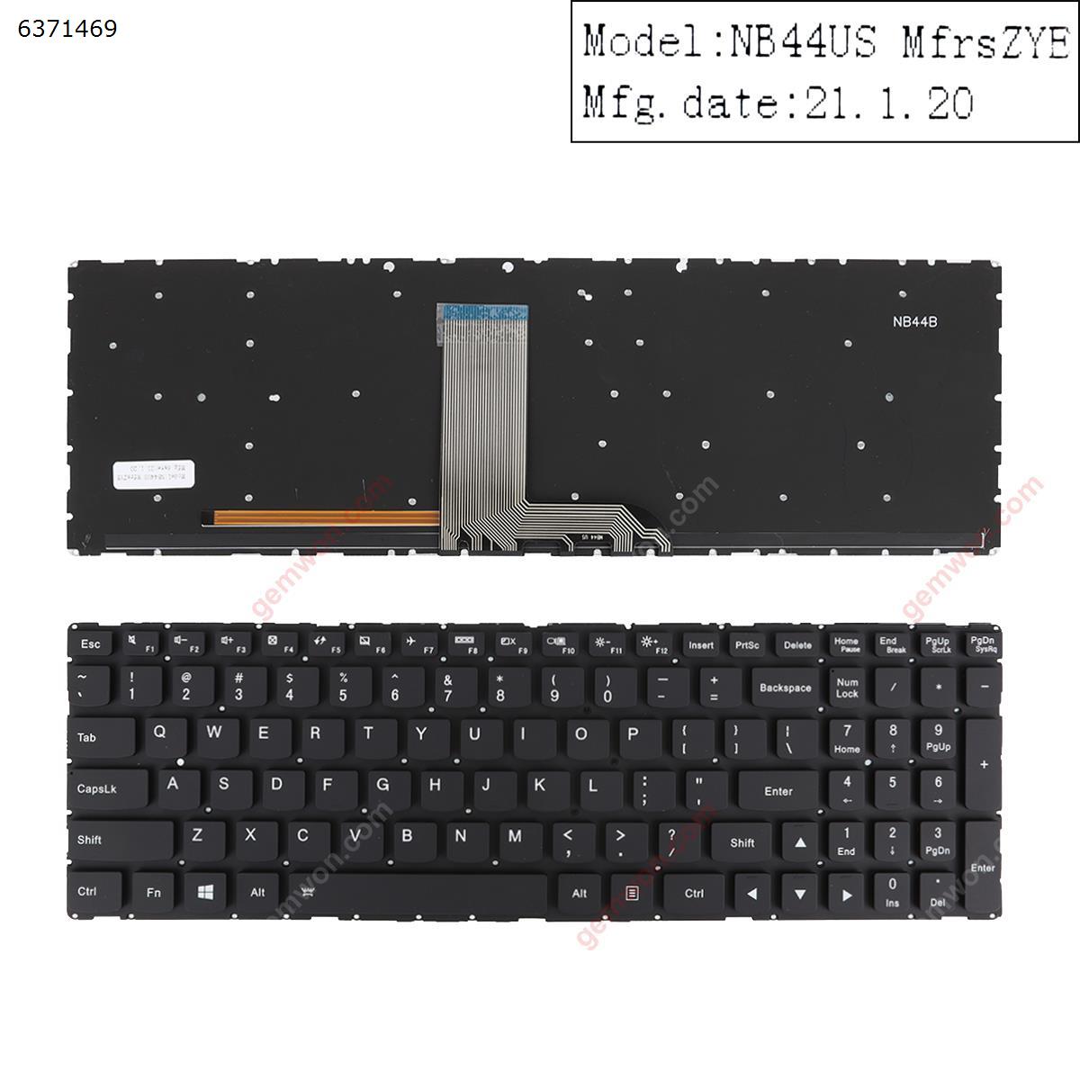 Picture of New Replacement Laptop Keyboard For Lenovo YOGA 500-15IBD 500-15IHW BLACK(Backlit，Without FRAME, For Win8) US Layout