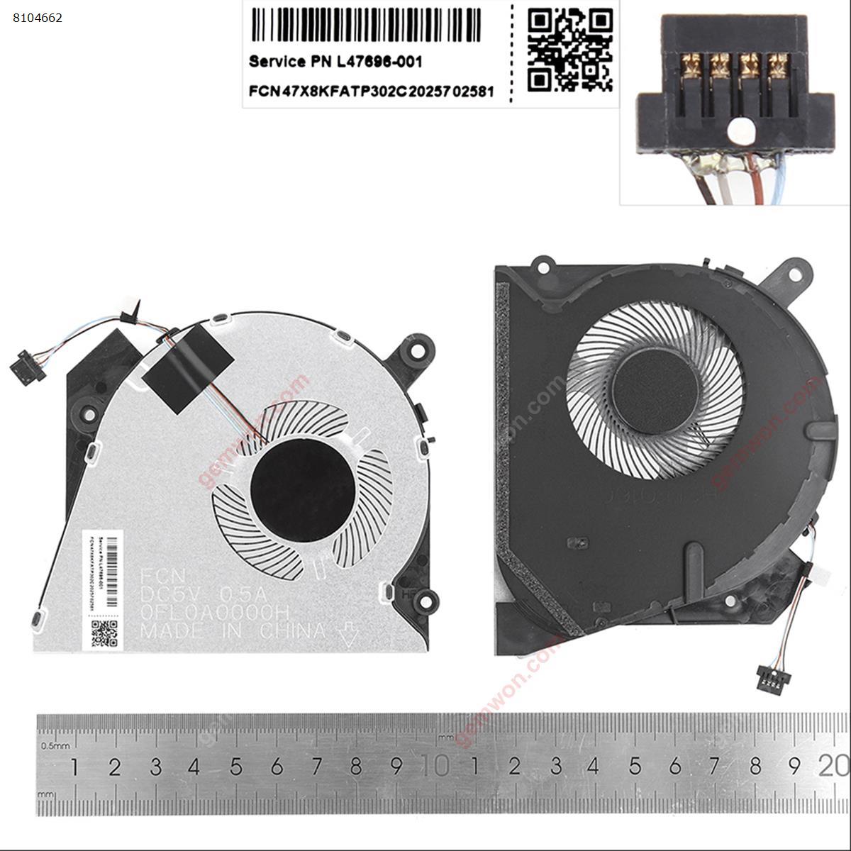 Picture of New Replacement CPU Cooling Fan For HP ProBook 450 G6 HSN-Q16C（For Integrated graphics,Original ） N/A Layout