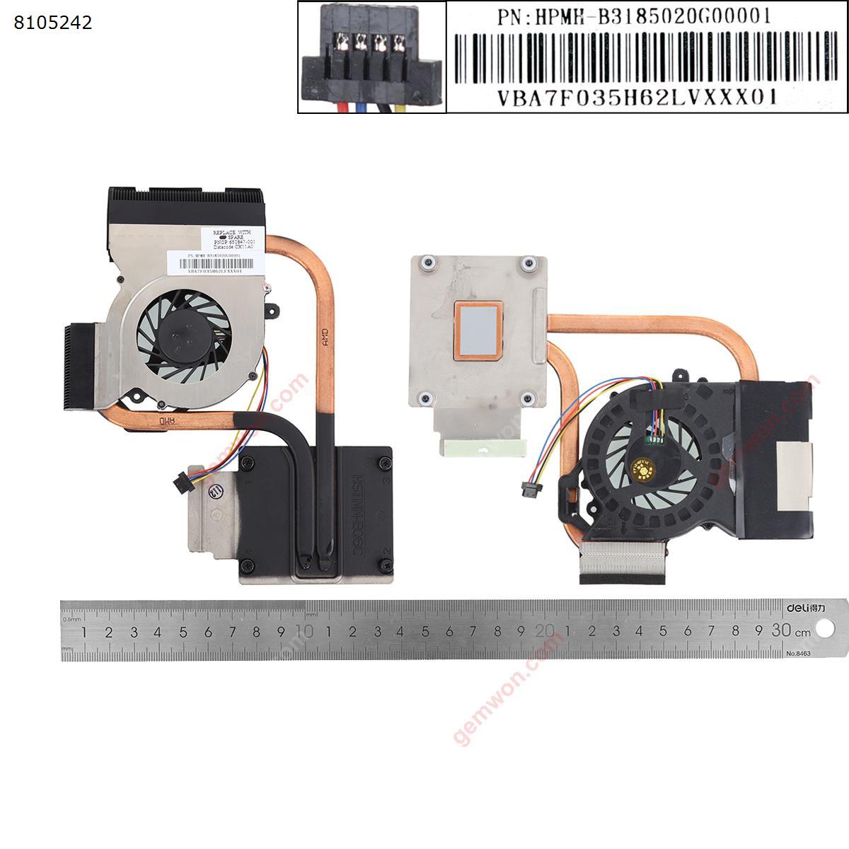 Picture of New Replacement CPU Cooling Fan For HP DV6-6000 DV7-6000(For AMD,Integrated graphics,Heatsink，High copy ) KSB0505HB(DC5V 0.40A) 650847-001    MF60120V1-C180-S9A  MF60120V1-C181-S9A    666526-001   AD6505HX-EEB Layout