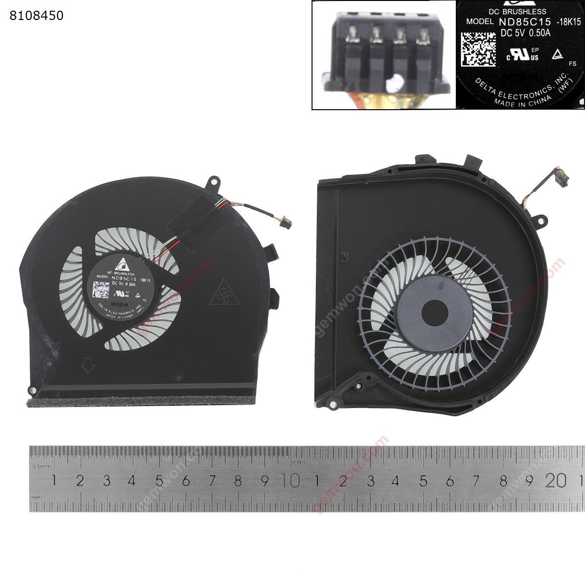 Picture of New Replacement CPU Cooling Fan For HP 17-CD 17-CD0022TX 17-CD0026 TPN-C142 (For GPU fan,Original) TPN-C142 Layout