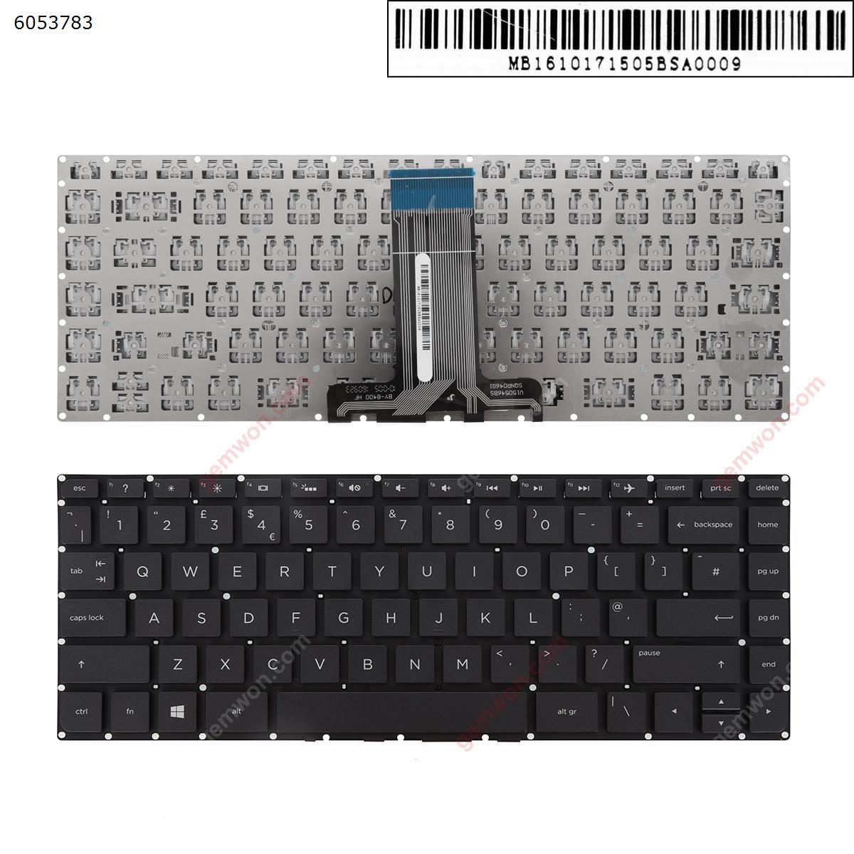 Picture of New Replacement Laptop Keyboard For hp Pavilion 14-ab BLACK (Without FRAME,Win8) Uk Layout