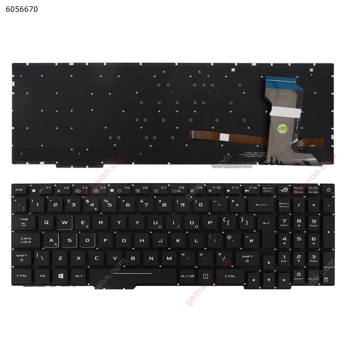 Picture of New Replacement Laptop Keyboard For ASUS ROG Strix GL553 GL553VD GL553VE BLACK (Without FRAME,Backlit, WIN8) Uk Layout