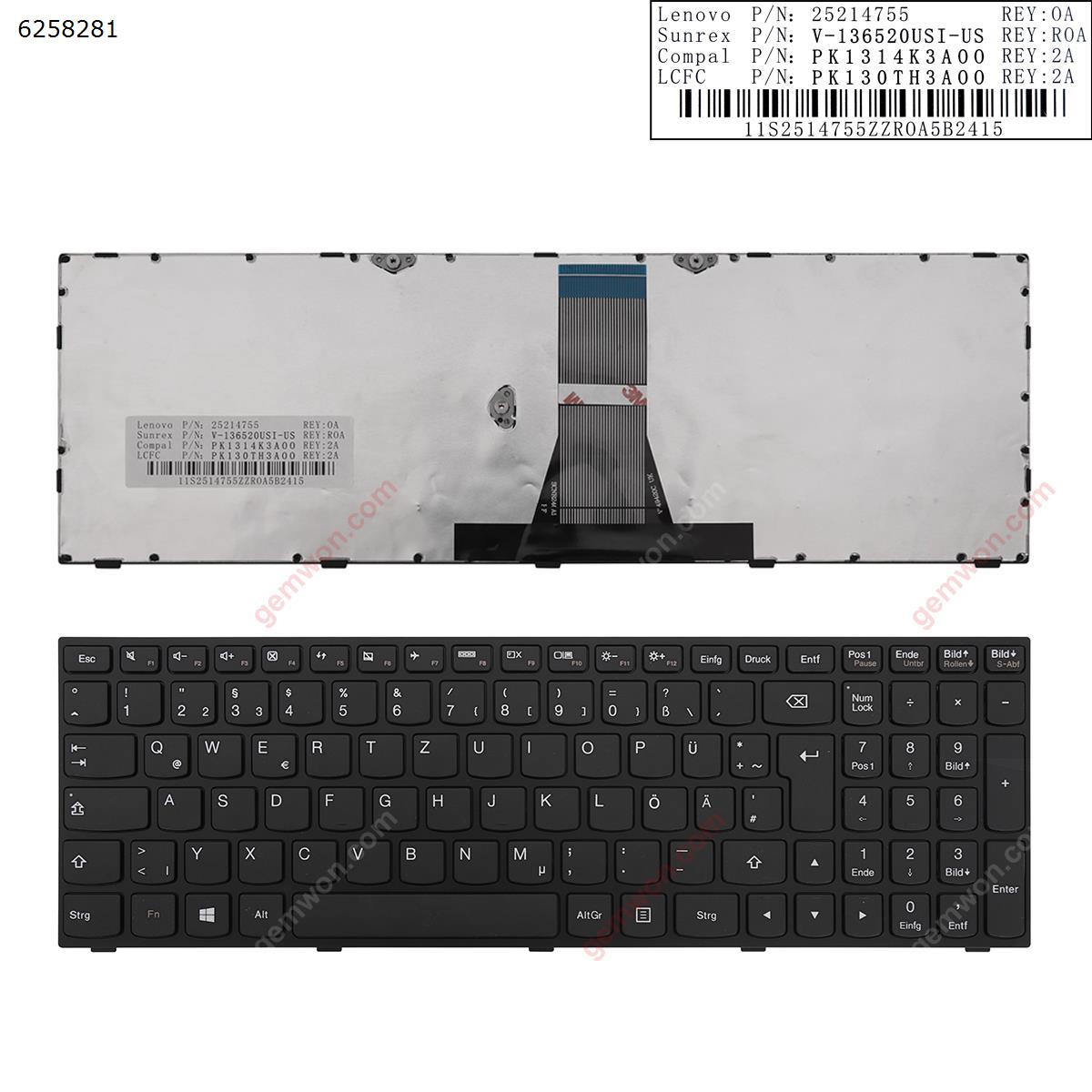 Picture of New Replacement Laptop Keyboard For LENOVO G50-70 BLACK FRAME BLACK(For Win8) GR Layout