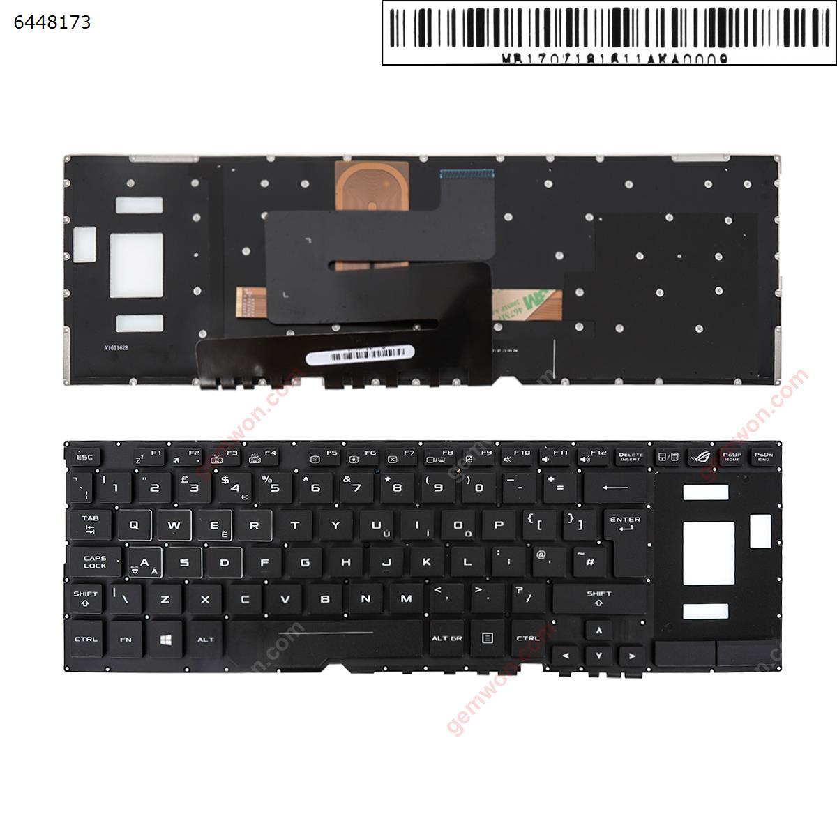Picture of New Replacement Laptop Keyboard For ASUS GX501 BLACK (Without FRAME，Backlit,WIN 8） Uk Layout