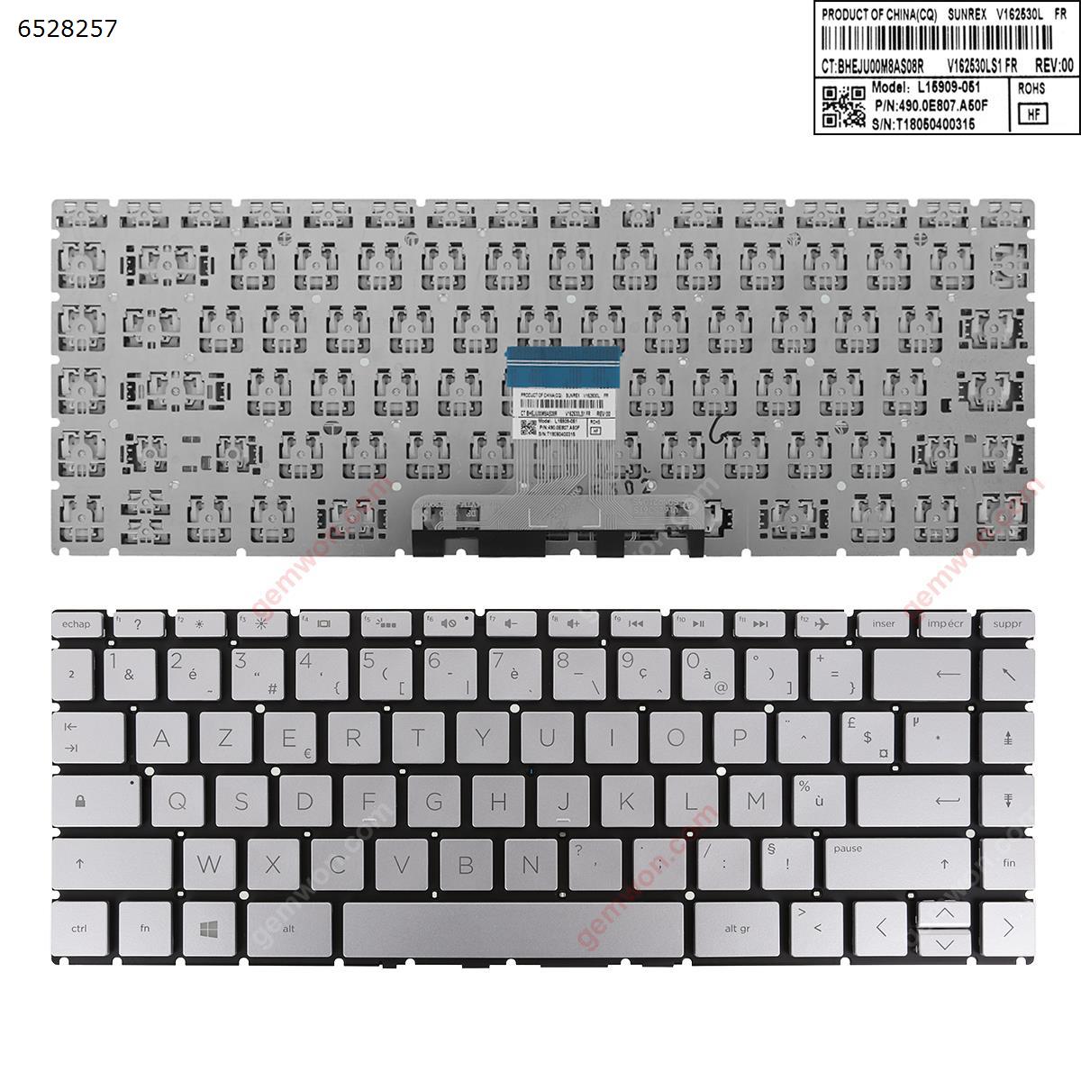 Picture of New Replacement Laptop Keyboard For HP Pavilion 14-CE0015TU 14-CE0027TX 14-CE1005TX CE1004TX SILVER (Without FRAME) FR Layout