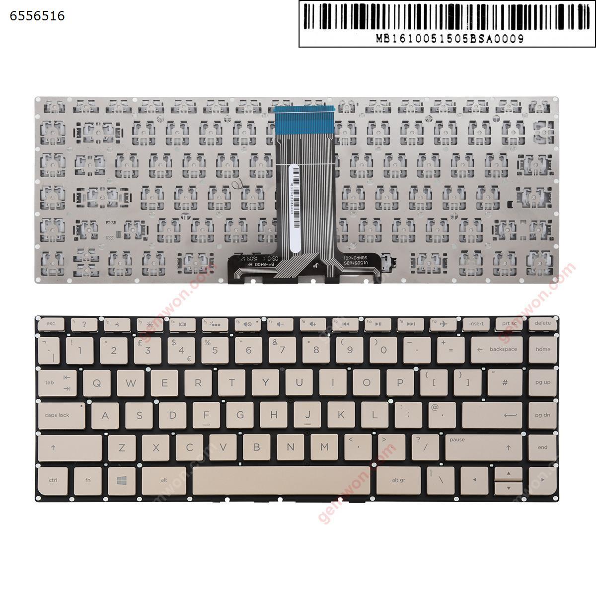 Picture of New Replacement Laptop Keyboard For hp Pavilion 14-ab Gold   (Without FRAME,Win8) Uk Layout