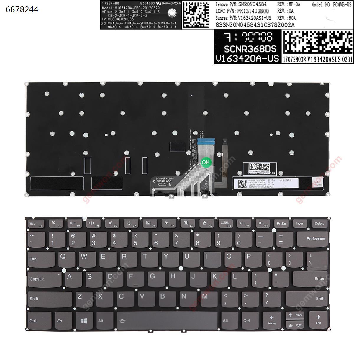 Picture of New Replacement Laptop Keyboard For Lenovo Yoga 920-13 920-13IKB GRAY (Backlit,Without FRAME,WIN8) US Layout