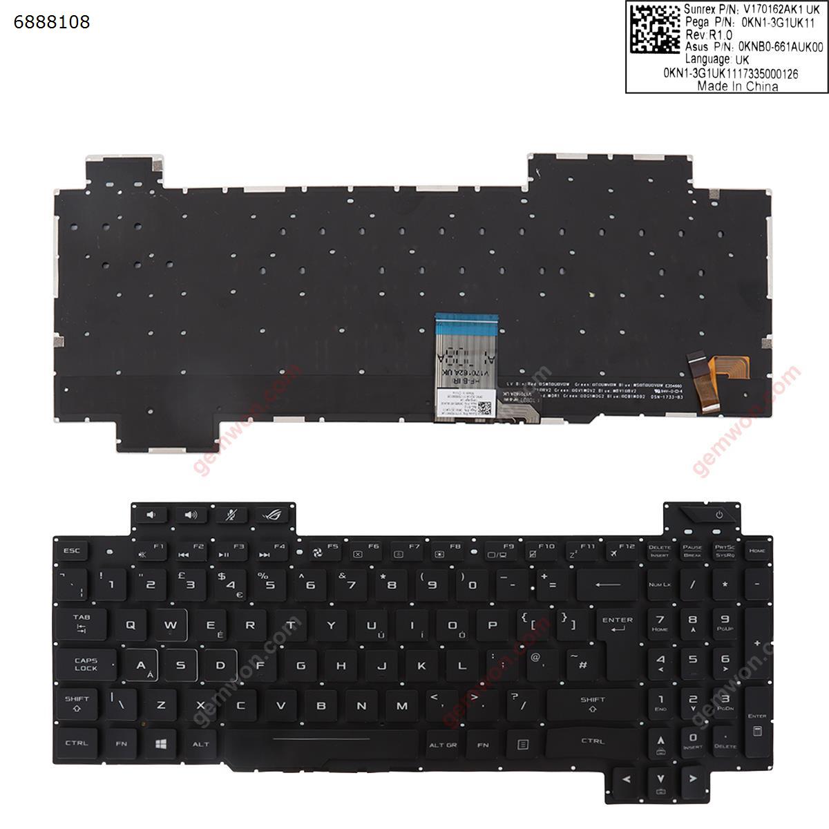 Picture of New Replacement Laptop Keyboard For Asus GL504  BLACK (Without FRAME,Backlit  ,WIN8) Uk Layout