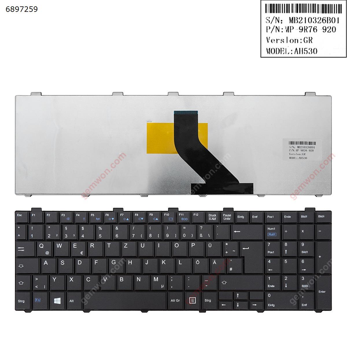 Picture of New Replacement Laptop Keyboard For FUJITSU Lifebook A530 AH530 AH531 NH751 BLACK (With foil,OEM,Win8) Gr Layout