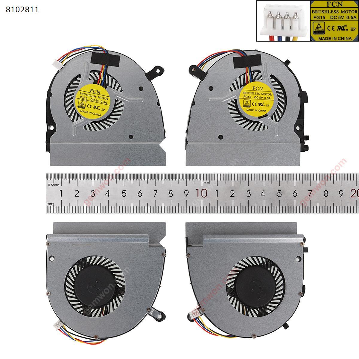 Picture of New Replacement CPU Cooling Fan For DELL VOSTRO 5460 V5460 V5470 5470 14z-3526 Inspiron 14-5439(Left+Right,High copy) DFS531005PL0T 0PPD50 DFS501105PR0T 0HGT7X Layout