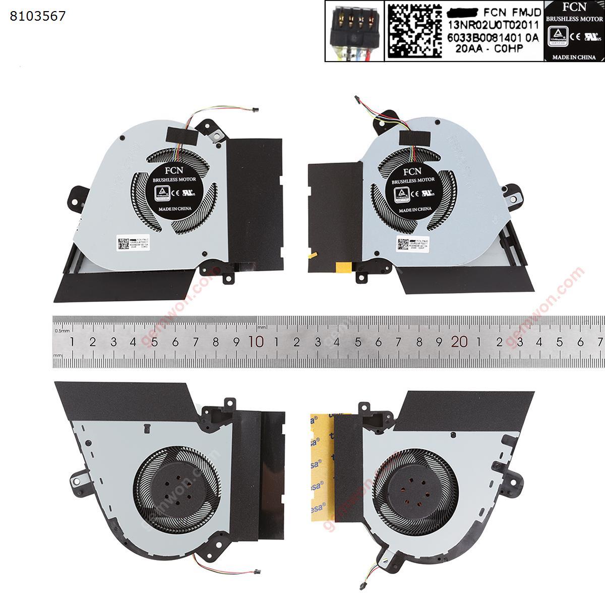 Picture of New Replacement CPU Cooling Fan For Asus ROG 3S GX502GW GX502LWS  12V （L+R，Original） N/A Layout