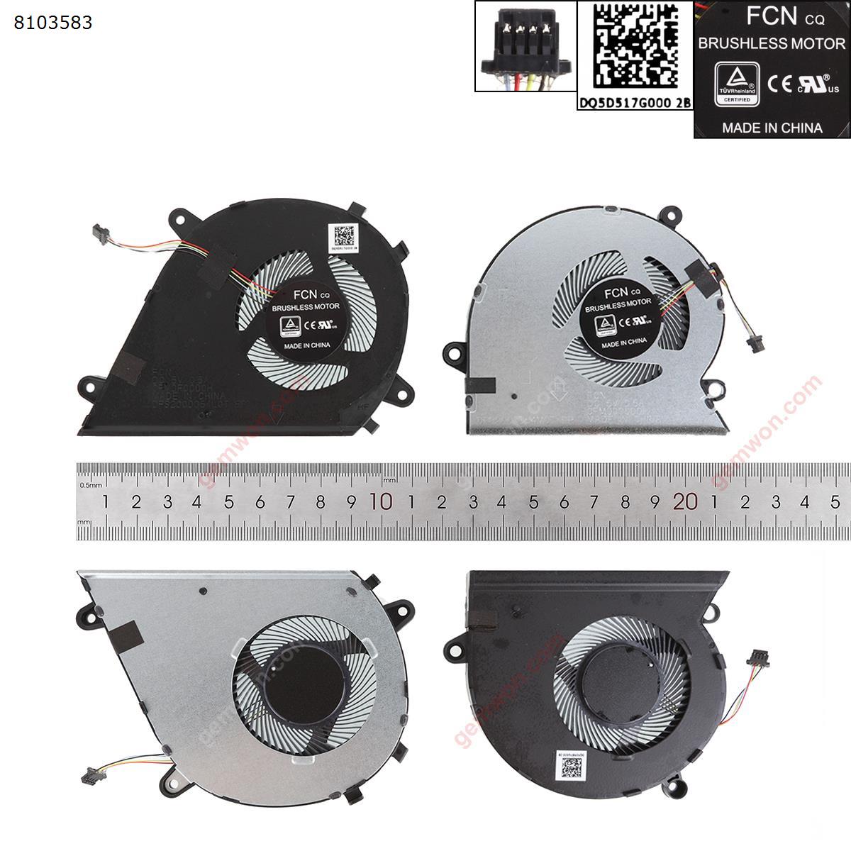 Picture of New Replacement CPU Cooling Fan For Asus Mars15 VX60GT GT9750 K571 X571G VX60g （L+R，Original） N/A Layout