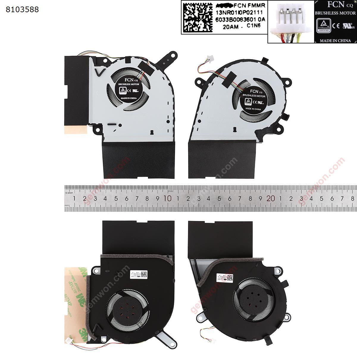 Picture of New Replacement CPU Cooling Fan For  ASUS ROG Strix g531gv G712 g512lv g532lws 5V（L+R，Original） N/A Layout