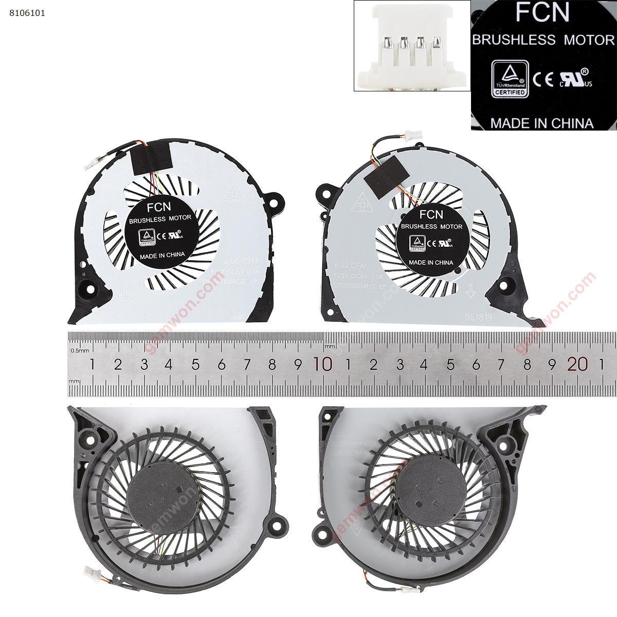 Picture of New Replacement CPU Cooling Fan For DELL Inspiron 7577 7588 G7-7588（L+R，Original） N/A Layout
