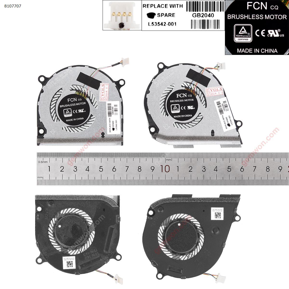 Picture of New Replacement CPU Cooling Fan For HP ENVY X360 15-DS 15-DR（Left +Right，Original） L53542-001 L53541 Layout