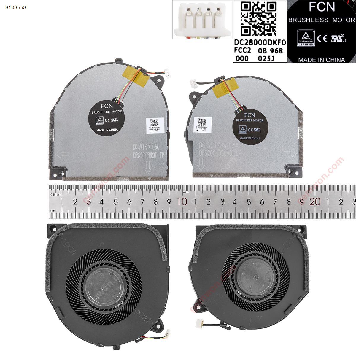 Picture of New Replacement CPU Cooling Fan For Lenovo Y7000 Y530-15ICH-1060 (For CPU+GPU，Original) N/A Layout