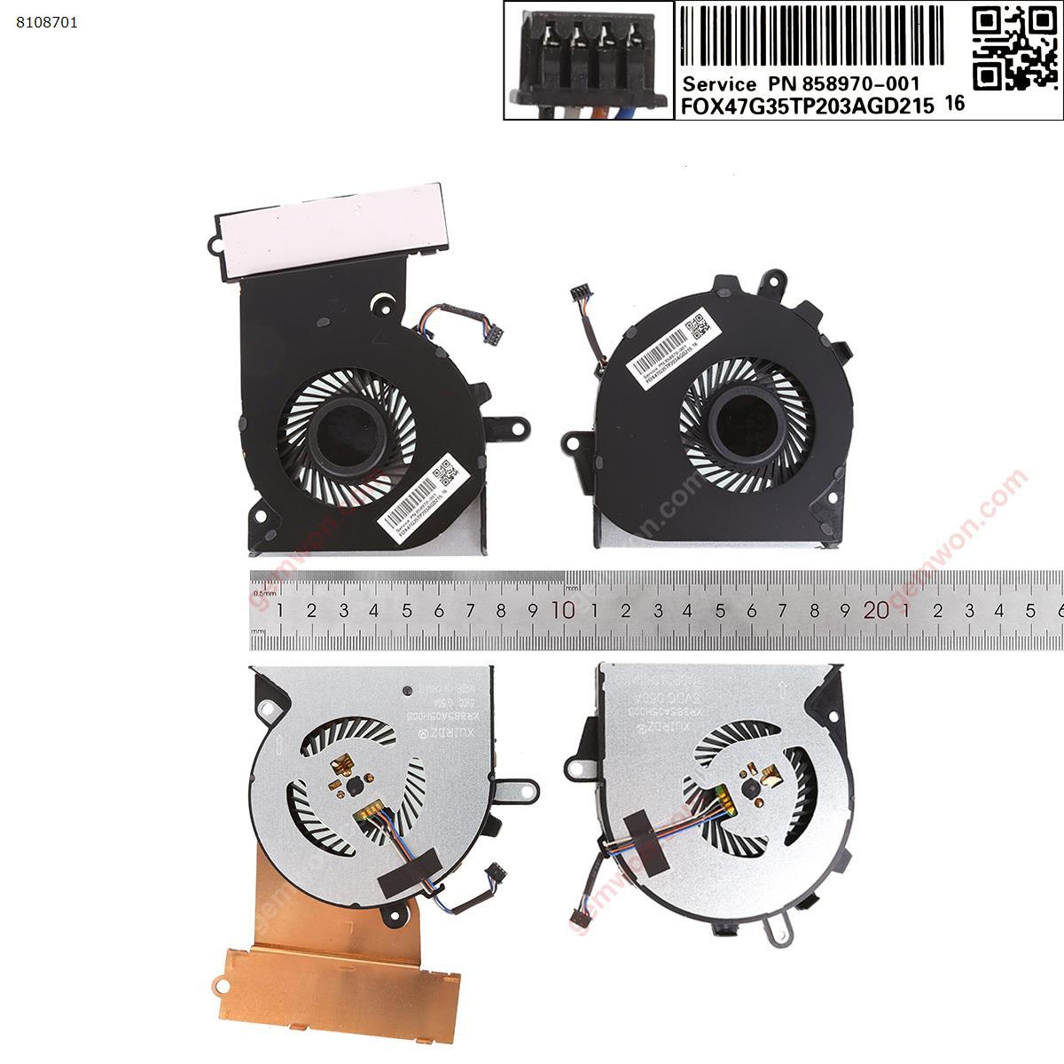 Picture of New Replacement CPU Cooling Fan For HP Pro TPN-Q194 15-CE 3plus(CPU + GPU Fan,High Copy) N/A Layout