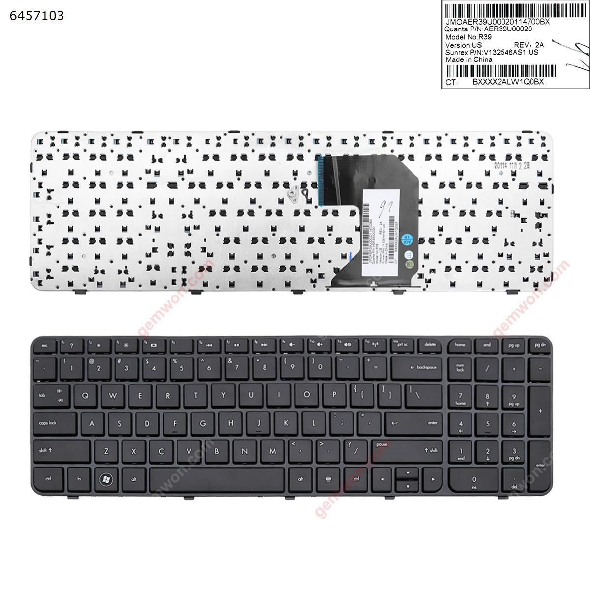 Picture of New Replacement Laptop Keyboard For HP Pavillion G7-2000 GLOSSY FRAME BLACK (For Win8) US Layout