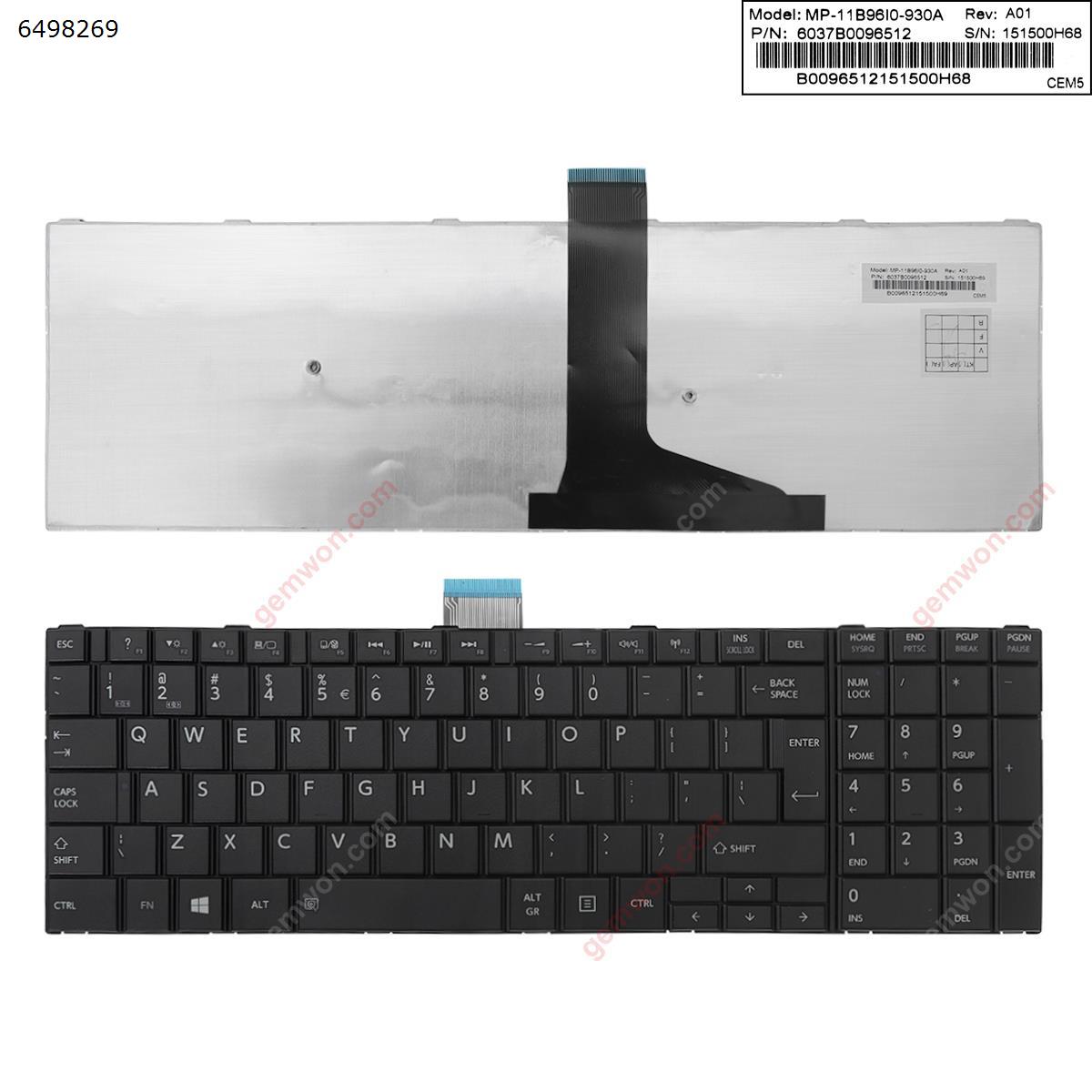 Picture of New Replacement Laptop Keyboard For TOSHIBA Satellite C70 BLACK(Big Enter，  For Win8) US Layout