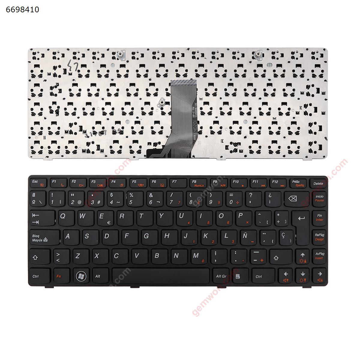 Picture of New Replacement Laptop Keyboard For LENOVO B470 G470 V470 BLACK FRAME BLACK SP Layout