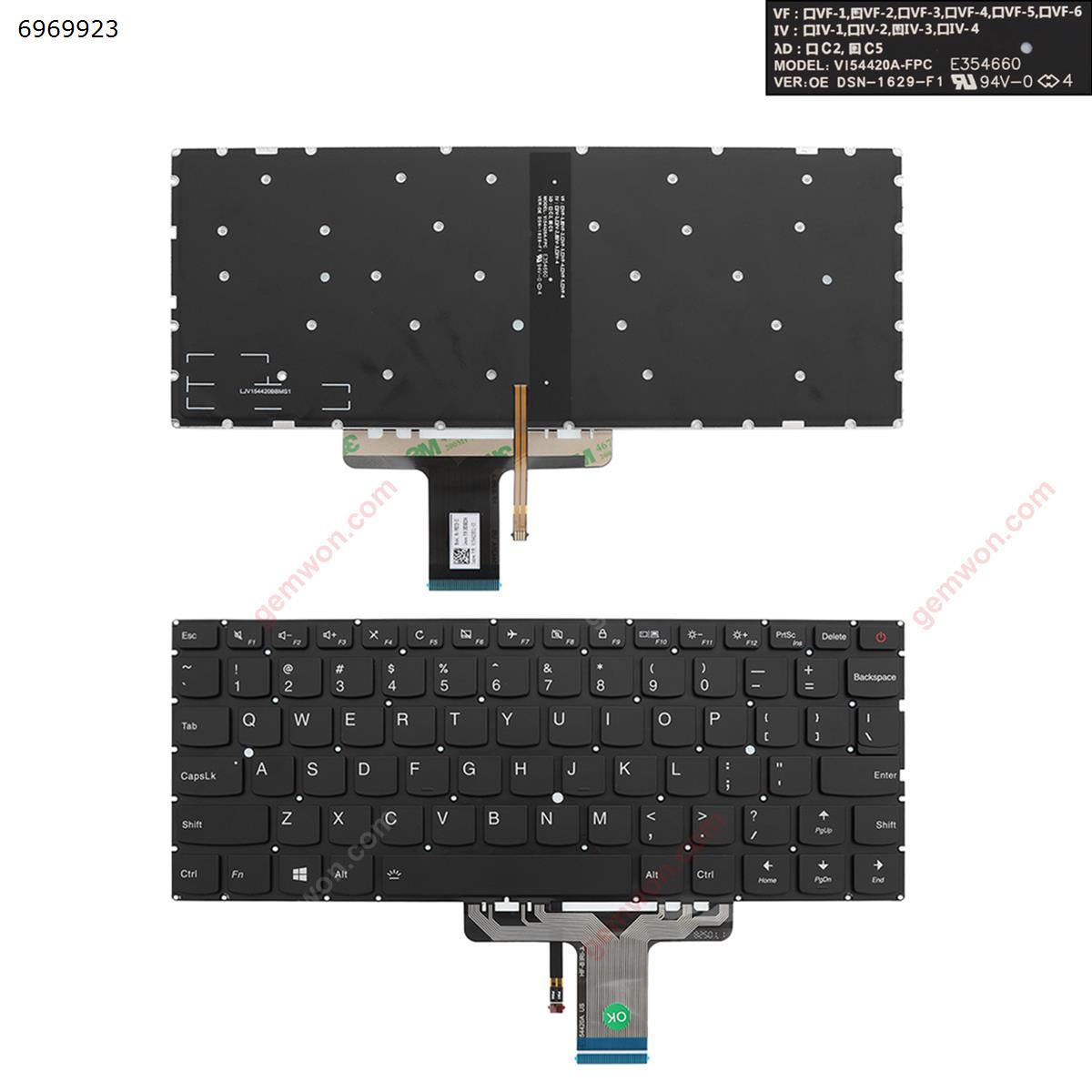 Picture of New Replacement Laptop Keyboard For Lenovo ideapad 710S-13IKB 710S-13ISK Air 13 Pro 13.3" BLACK (Backlit,Without FRAME,win8) US Layout