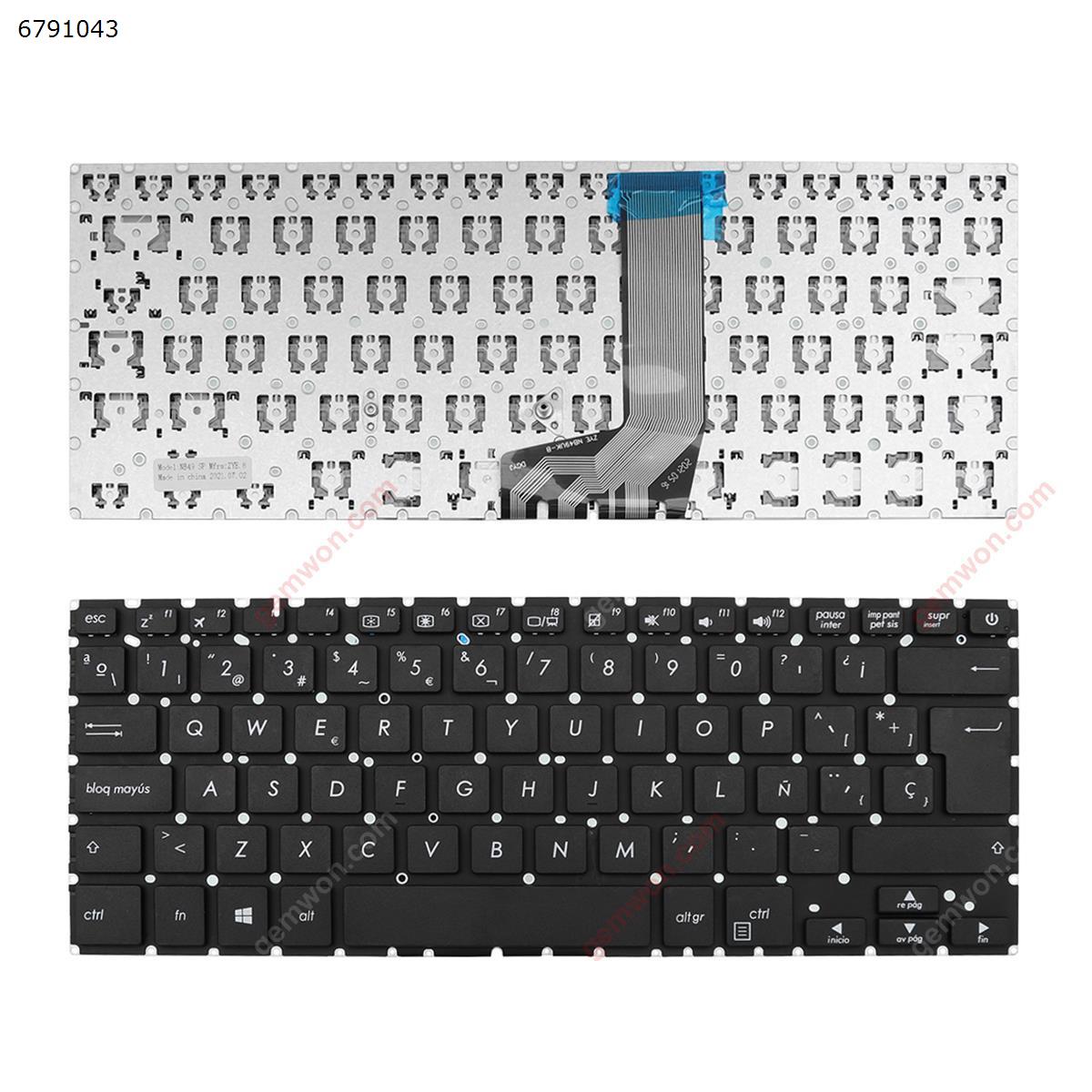 Picture of New Replacement Laptop Keyboard For ASUS X411U  BLACK  ( without FRAME , win8 ) SP Layout