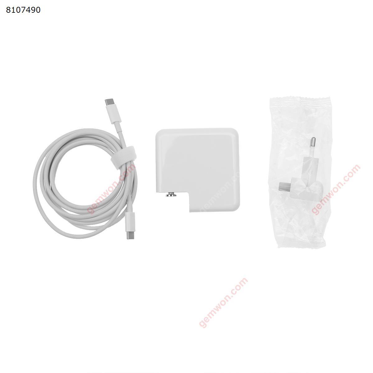 Picture of Laptop Power adapter for Apple Macbook 20.3V 3A（USB PD） or 9V 3A（USB PD）or 5.2V 2.4A 61W TYPE-C USB-C For A1718 （High copy）Plug：EU