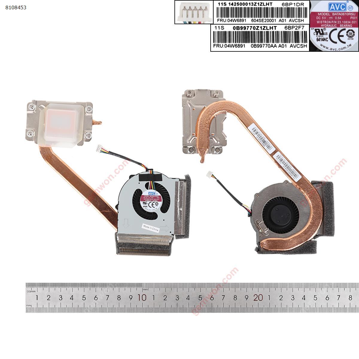 Picture of New Replacement CPU Cooling Fan For Lenovo ThinkPad L430 L530 04W6891（Integrated graphics Heatsink，Original） 04W6891 Layout