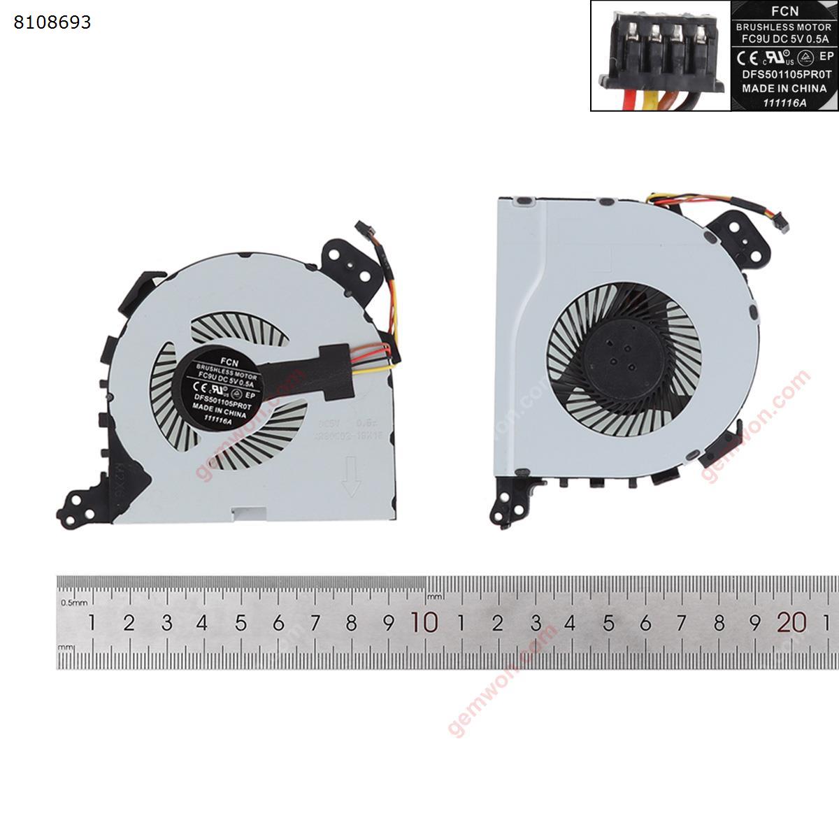 New Replacement CPU Cooling Fan For Lenovo IdeaPad 320-15AST-80XV 320-15IKB (High Copy) N/A Layout的图片