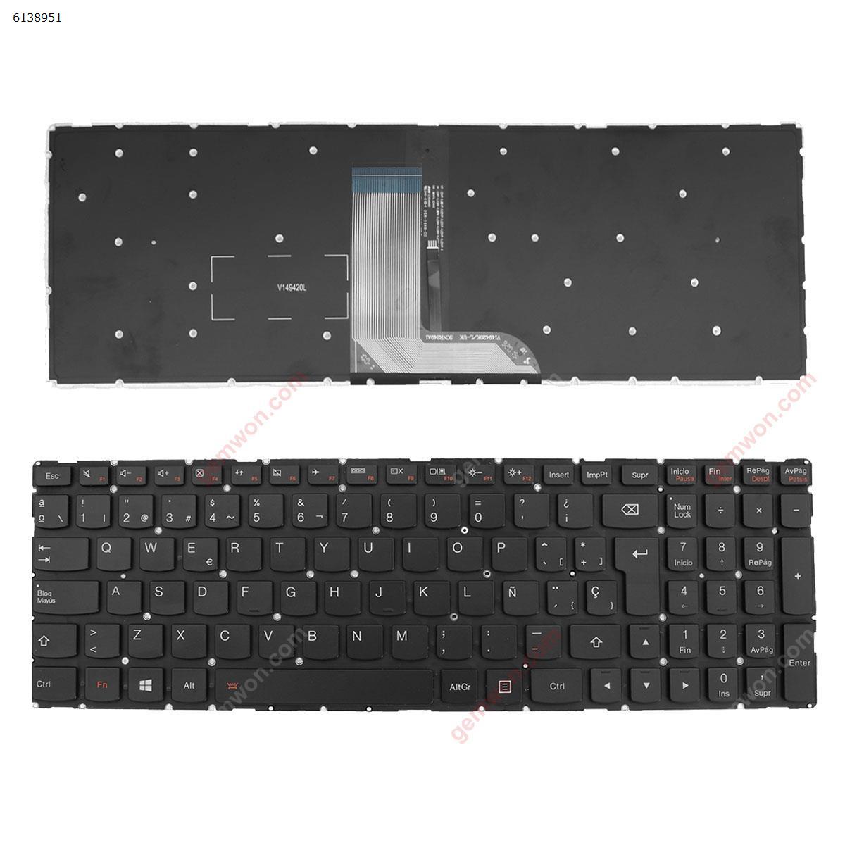 Picture of New Replacement Laptop Keyboard For Lenovo YOGA  700-15  GRAY  (Without frame ,without point stick	,With  Backlit ) win8 SP Layout