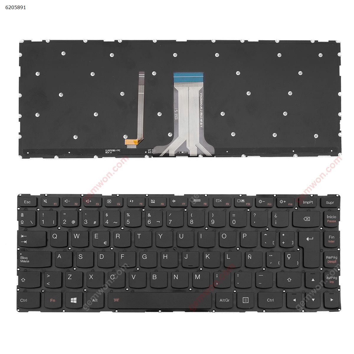 Picture of New Replacement Laptop Keyboard For Lenovo YOGA   500-14  GRAY  (Without frame ,without point stick	,With  Backlit ) win8 SP Layout