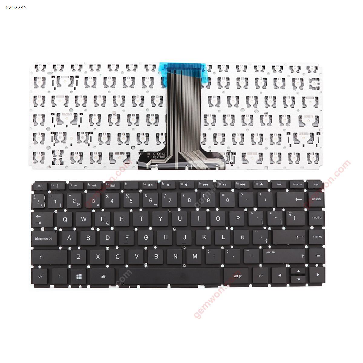 Picture of New Replacement Laptop Keyboard For HP Pavilion 14-BS 14-BS000 14-BS100 14-BS500 BLACK (Without FRAME,Small Enter,WIN8) SP Layout