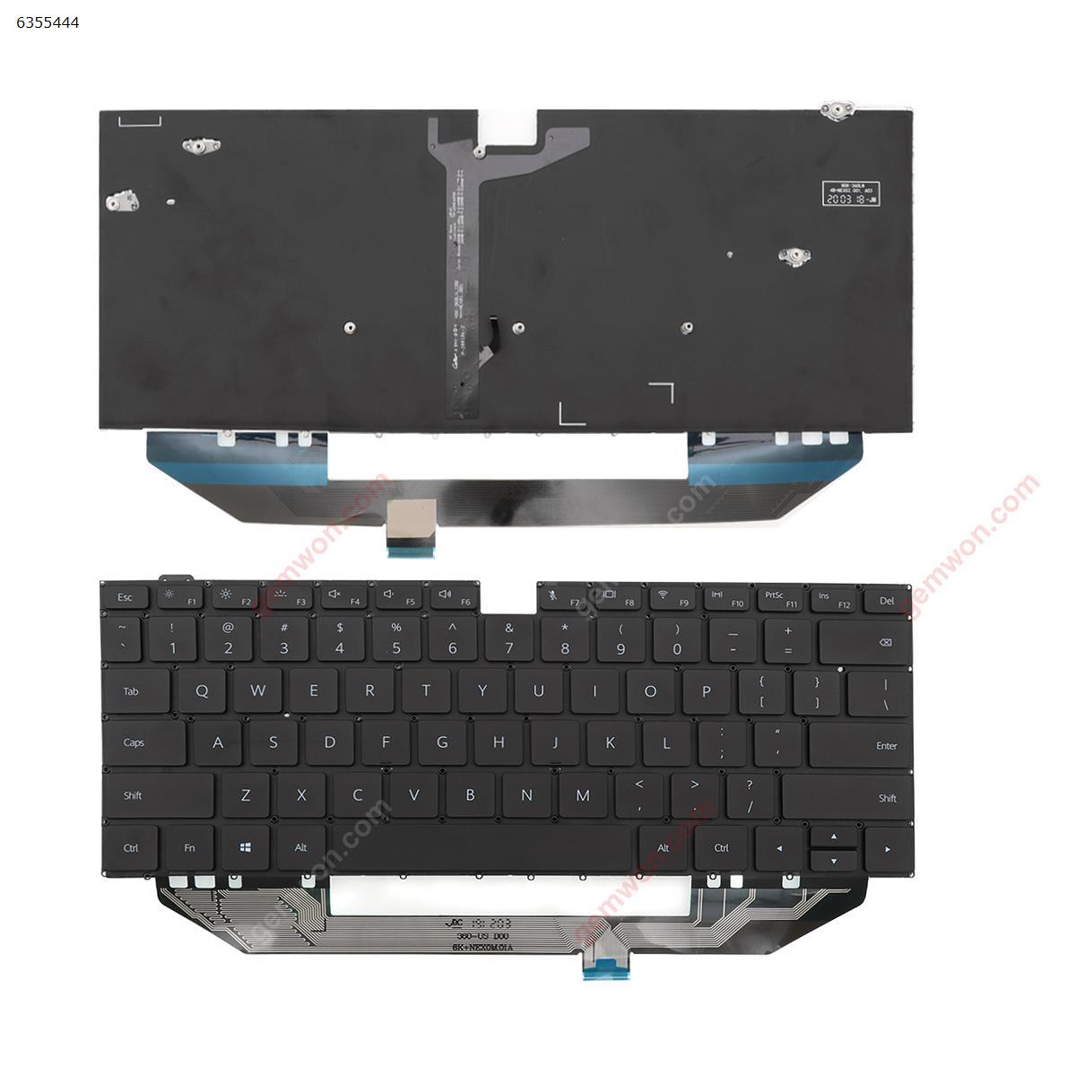 Picture of New Replacement Laptop Keyboard For HUAWEI   MACH  W19   W29 BLACK   (Backlit Without FRAME，Win8) US Layout