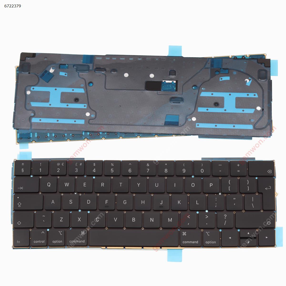 Picture of New Replacement Laptop Keyboard For Apple MacBook Pro A1989 A1990 Black (With Backlit Board) Uk Layout