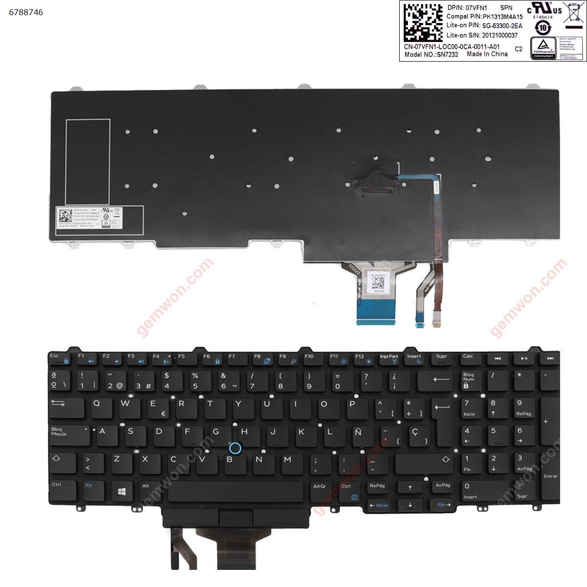 Picture of New Replacement Laptop Keyboard For DELL E5550 BLACK (wihtout backlit,With Point Stick ,Win8 SP Layout
