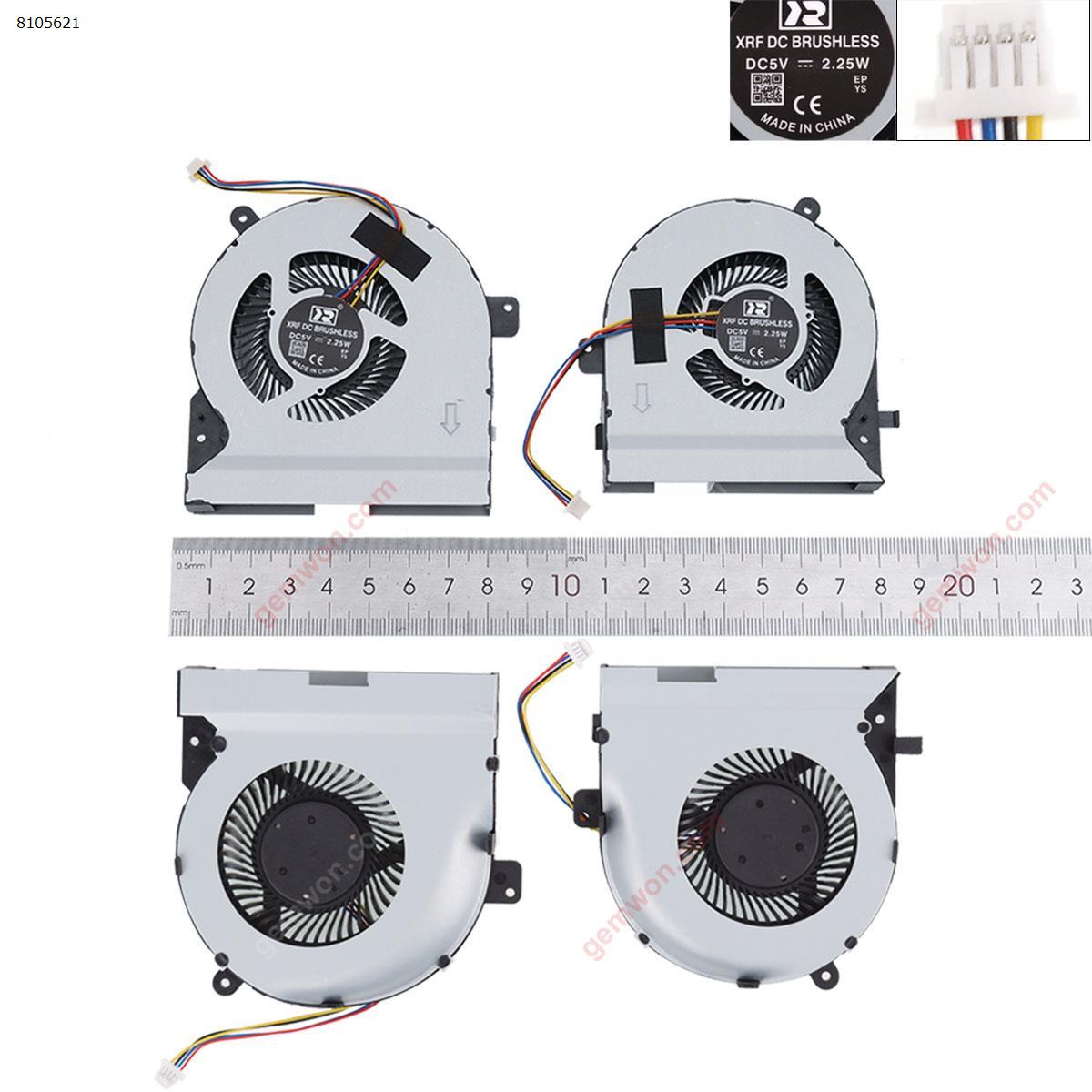 Picture of New Replacement CPU Cooling Fan For ASUS ROG Strix GL502VM ZX60V FX60VM S5VM（L+R,High Copy）Thick Thickness：14MM CPU：MF75090V1-C540-S9A  GPU：MF75090V1-C550-S9A Layout