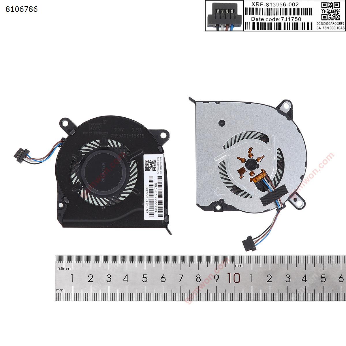 Picture of New Replacement CPU Cooling Fan For HP Pavilion 14-ce1004tx/1006tx （For Independent Graphics card, High Copy） N/A Layout