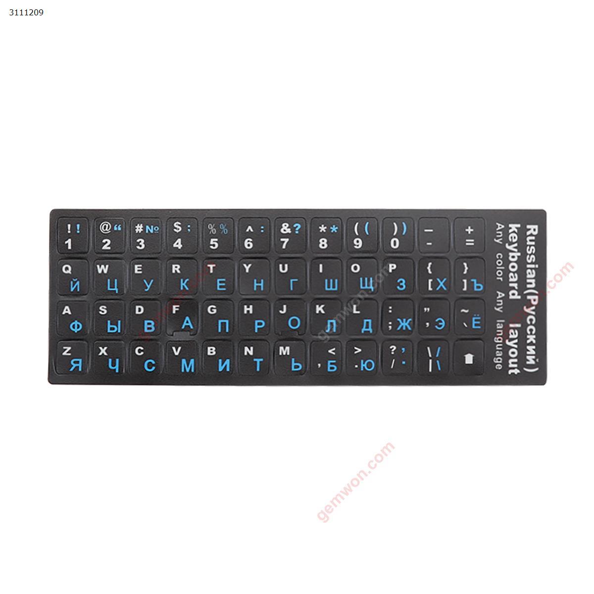 Picture of Keyboard Sticker,Black with Blue letter.
Change keyboard language layout by stick lables on keyboard keys.