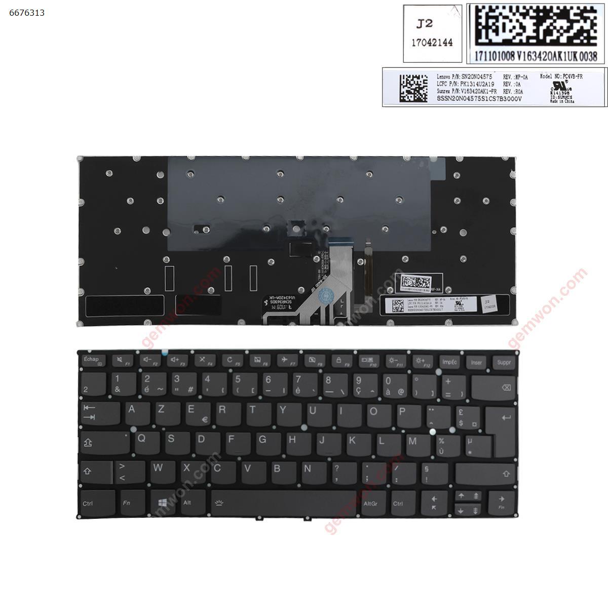Picture of New Replacement Laptop Keyboard For Lenovo Yoga 920-13 920-13IKB GRAY (Backlit,Without FRAME,WIN8) FR Layout