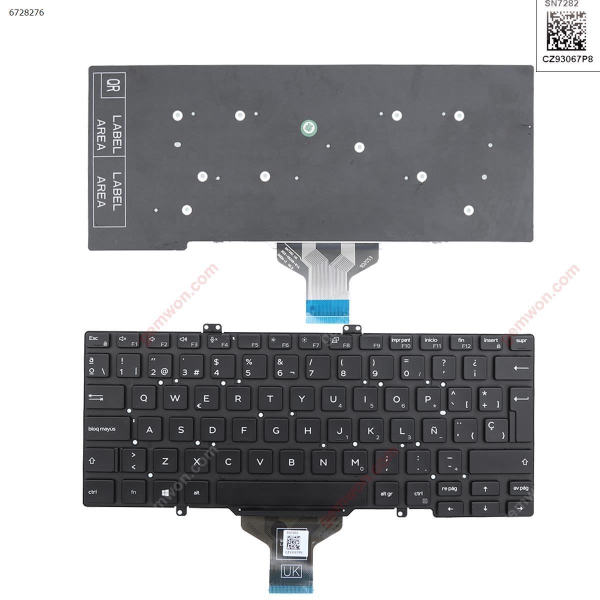Picture of New Replacement Laptop Keyboard For DELL Latitude 7400   BLACK   (  Without FRAME  ,Big Enter  ) SP Layout