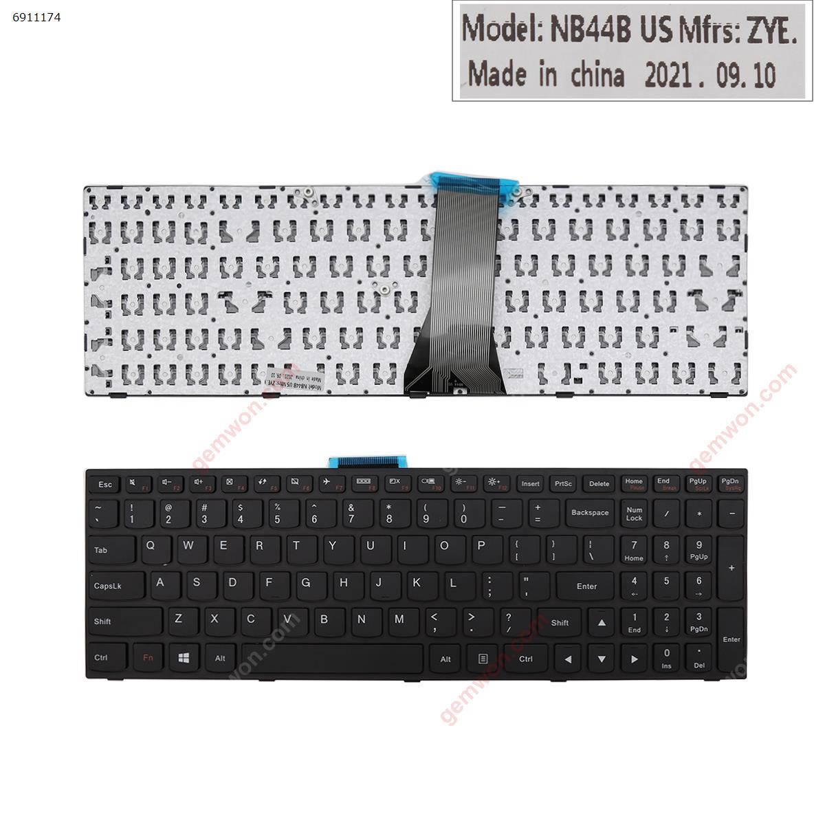 Picture of New Replacement Laptop Keyboard For LENOVO G50-70 BLACK FRAME BLACK(Without Foil For Win8)	 US Layout
