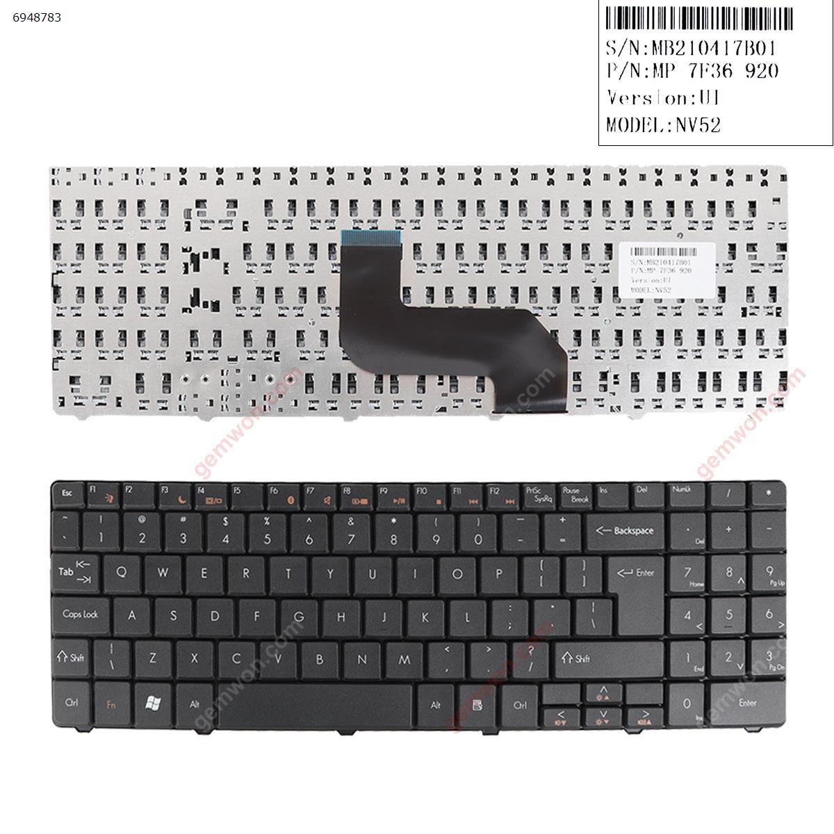 Picture of New Replacement Laptop Keyboard For Gateway NV59 NE572 NE522 NV59C NE51B NE46R NE71B US Layout