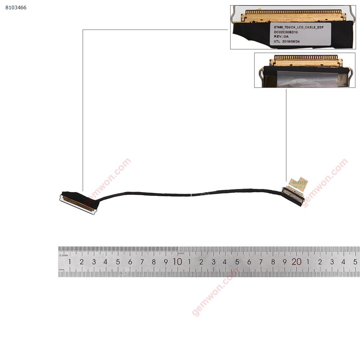 Picture of New LCD Display Screen Cable Replacement  For Thinkpad  T480 A485  40PIN  01YR503 dc02c00bd10, ORG
