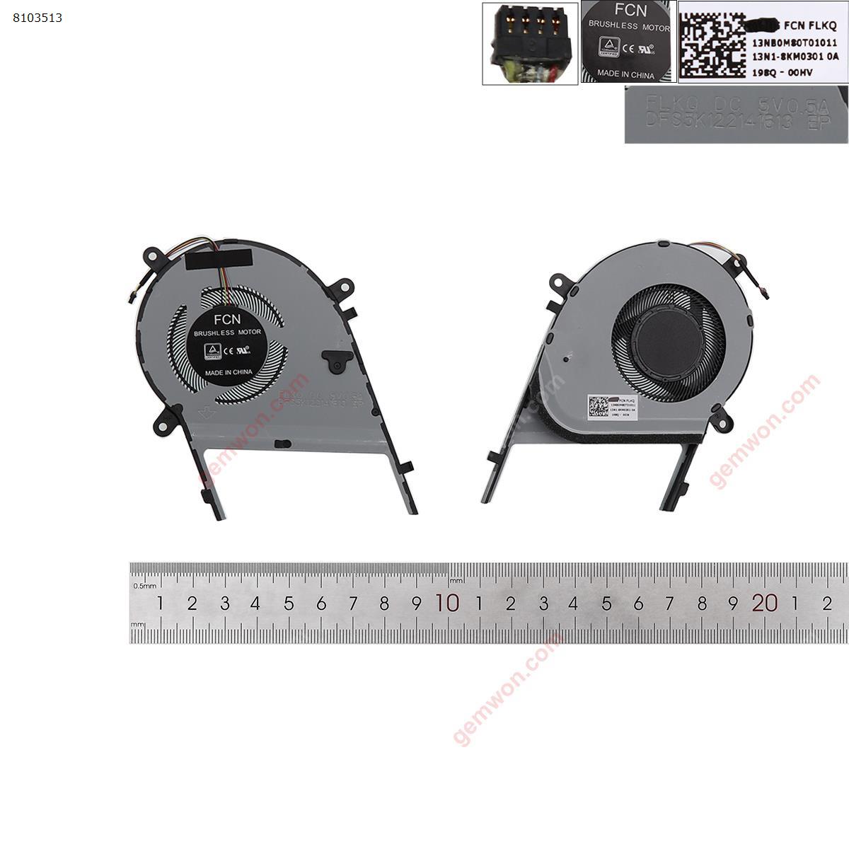 Picture of New Replacement CPU Cooling Fan For ASUS ZenBook Flip 15 UX562F/FA UX562FD/FDX（Original） N/A Layout