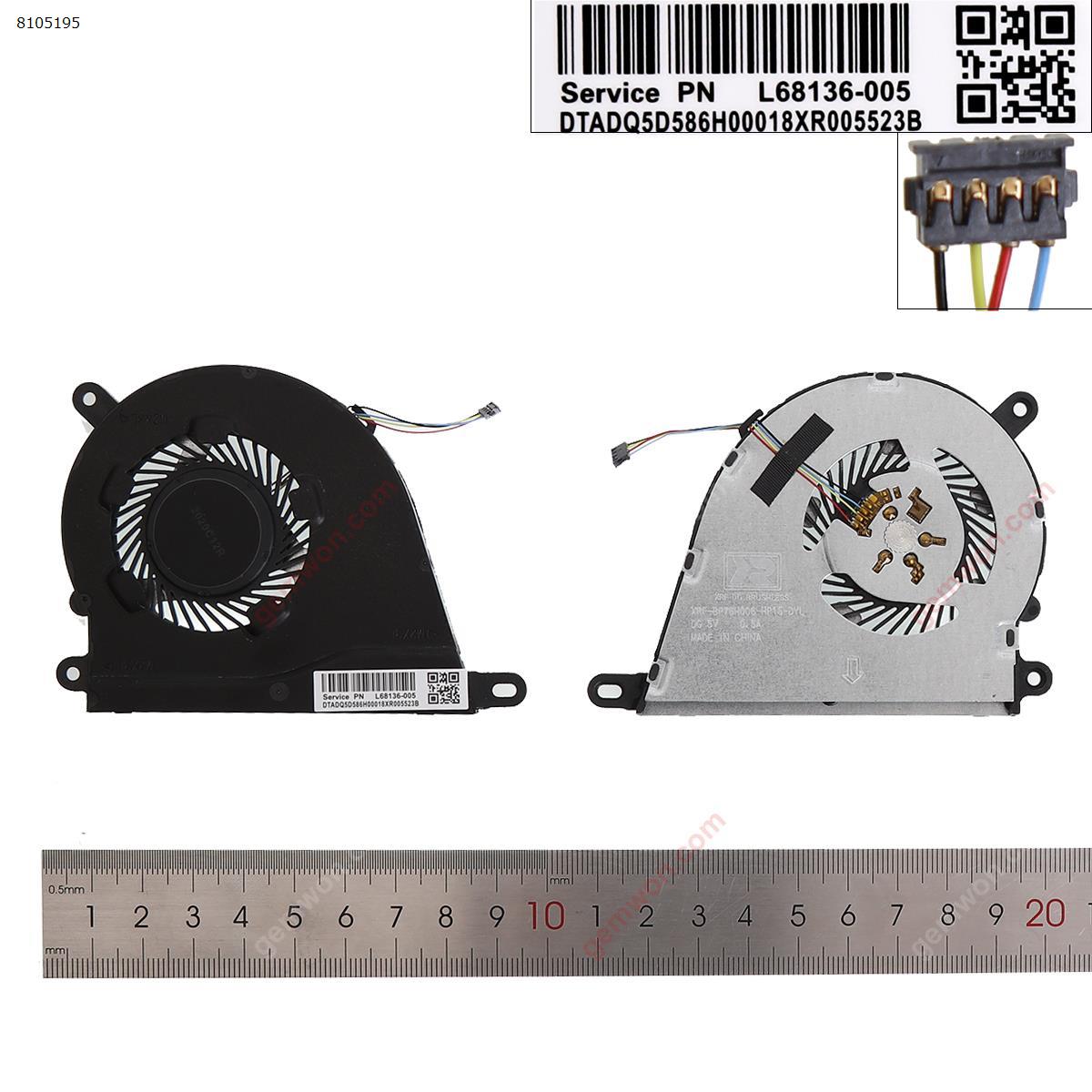 Picture of New Replacement CPU Cooling Fan For HP 340S G7 14-DQ 15s-fq 15s-eq 15-DY（High Copy） N/A Layout
