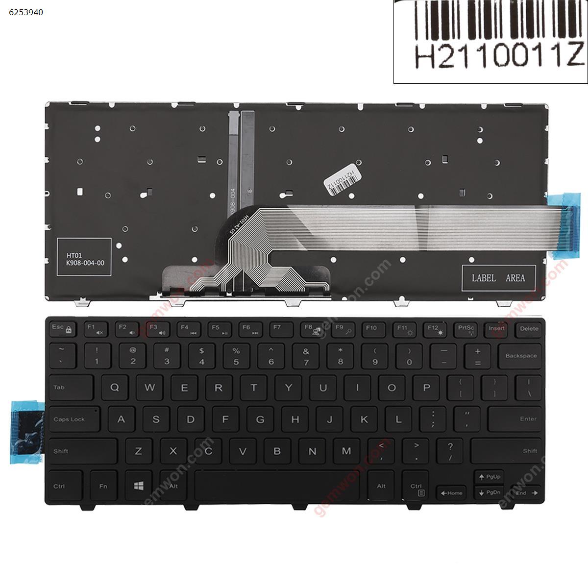 Picture of New Replacement Laptop Keyboard For DELL Inspiron 14-3000 5447 5442 5445 7447 Series BLACK FRAME BLACK (Backlit,For Win8) US Layout