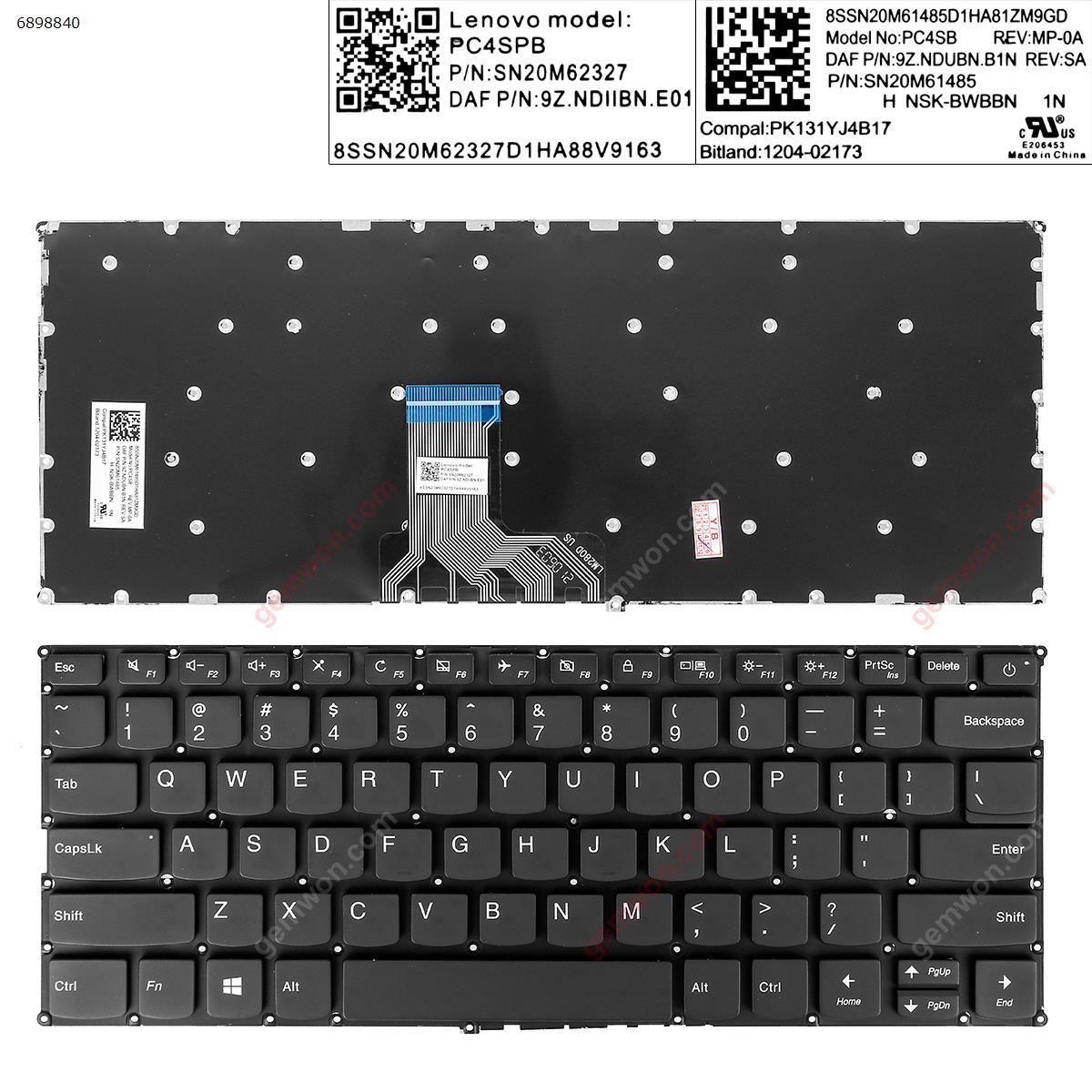 Picture of New Replacement Laptop Keyboard For LENOVO V720-14 V720-14IKB V720-14-ISE 7000-13 BLACK   Win8 US Layout