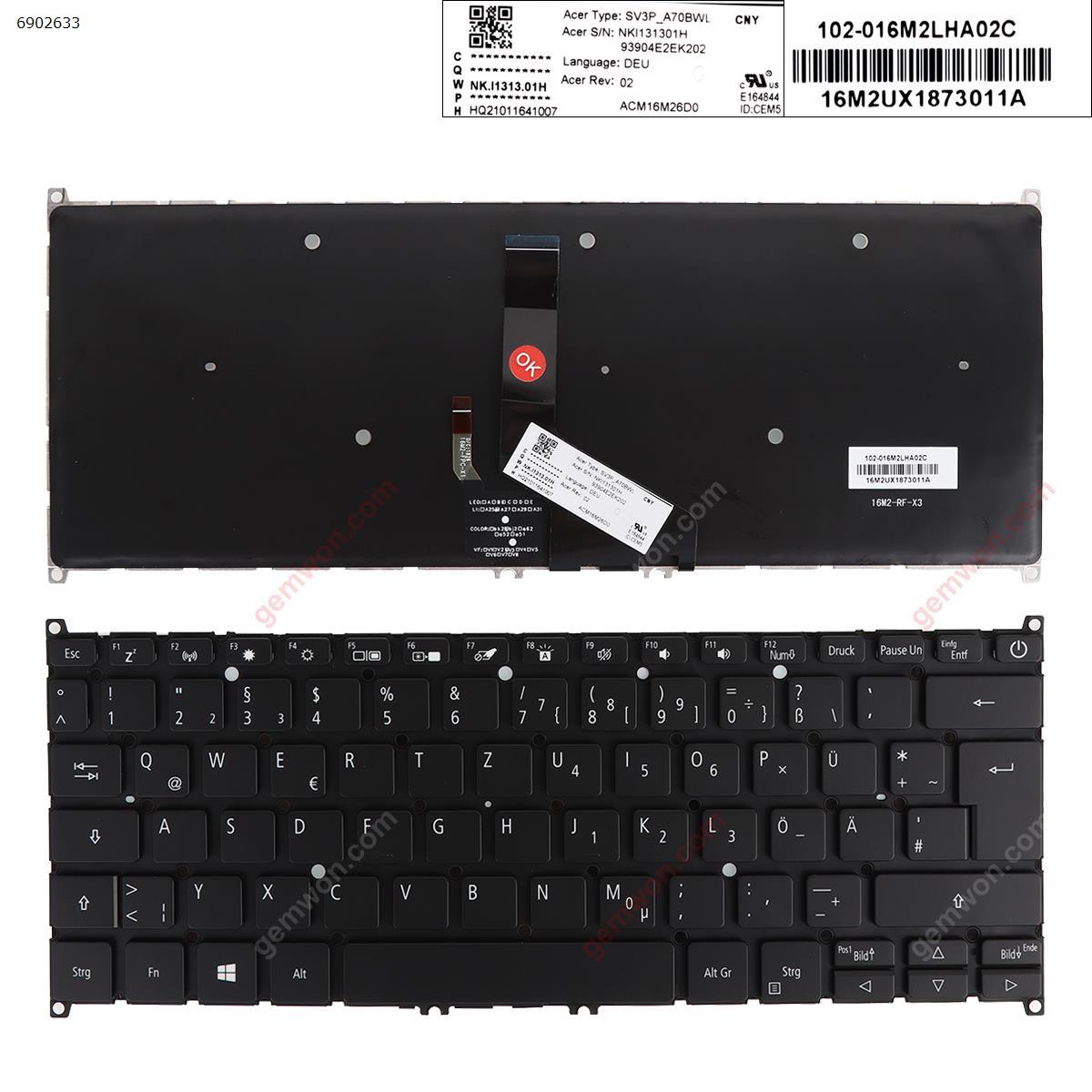 Picture of New Replacement Laptop Keyboard For ACER SWIFT 3 SF313-51 SF313-51-a34q SF313-51-a58u BLACK （Backlit win8） GR Layout