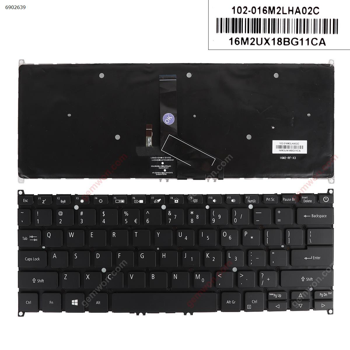 Picture of New Replacement Laptop Keyboard For ACER SWIFT 3 SF313-51 SF313-51-a34q SF313-51-a58u BLACK （Backlit win8） US Layout